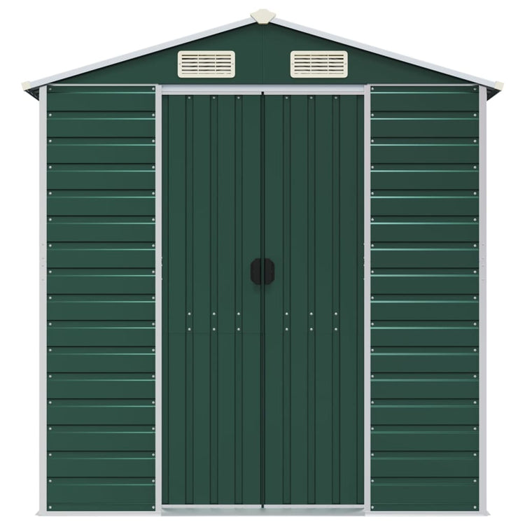 NNEVL Garden Shed Green 191x215x198 cm Galvanised Steel-3