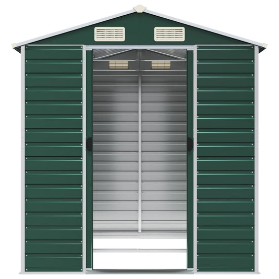 NNEVL Garden Shed Green 191x215x198 cm Galvanised Steel-4