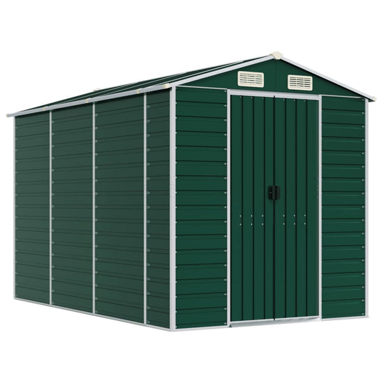NNEVL Garden Shed Green 191x300x198 cm Galvanised Steel-1