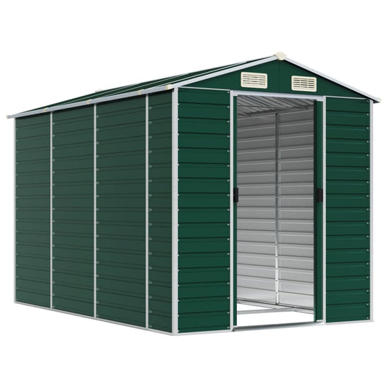 NNEVL Garden Shed Green 191x300x198 cm Galvanised Steel-2