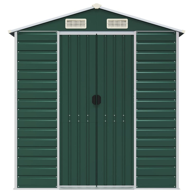 NNEVL Garden Shed Green 191x300x198 cm Galvanised Steel-3