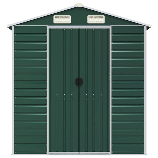 NNEVL Garden Shed Green 191x470x198 cm Galvanised Steel-3