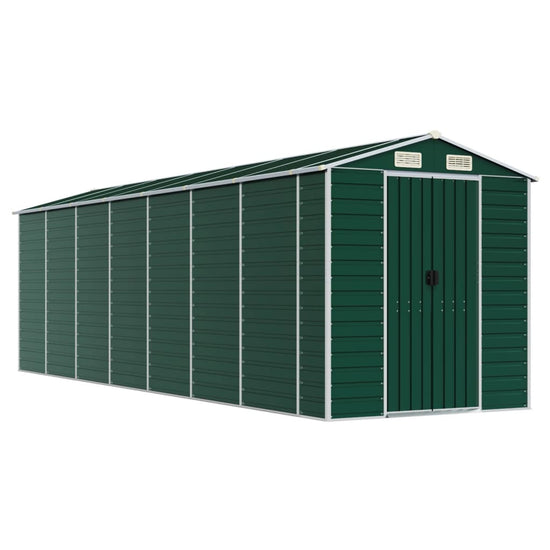 NNEVL Garden Shed Green 191x640x198 cm Galvanised Steel-1