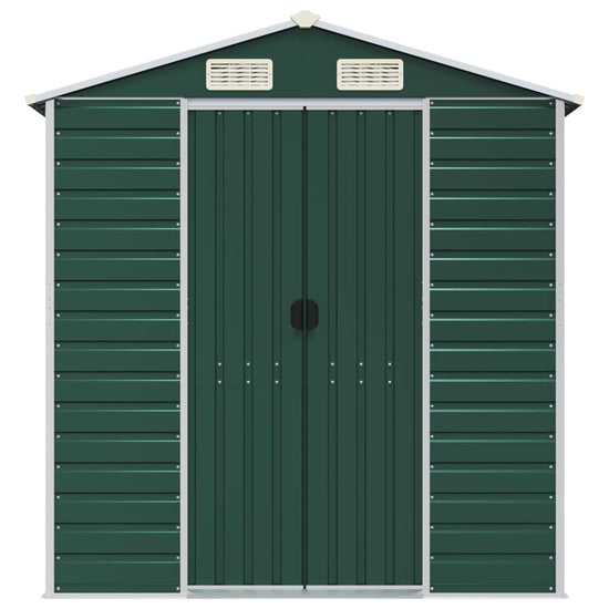 NNEVL Garden Shed Green 191x640x198 cm Galvanised Steel-3