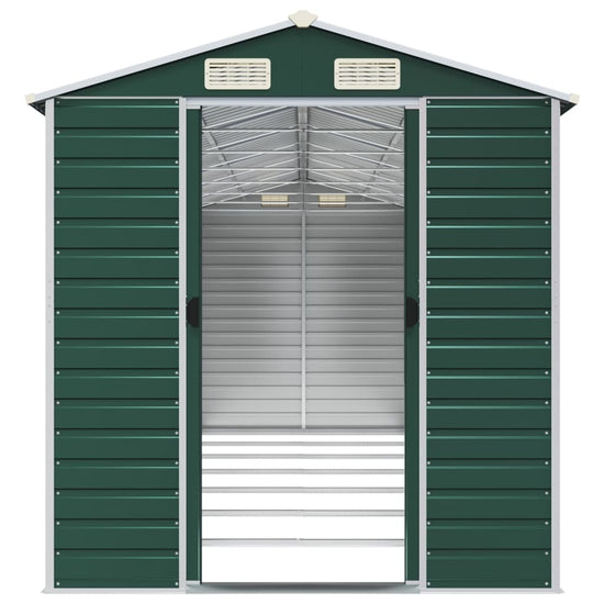 NNEVL Garden Shed Green 191x640x198 cm Galvanised Steel-4
