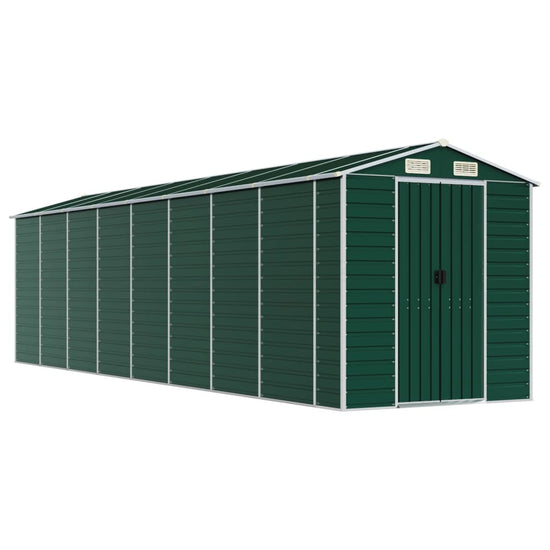 NNEVL Garden Shed Green 191x725x198 cm Galvanised Steel-1