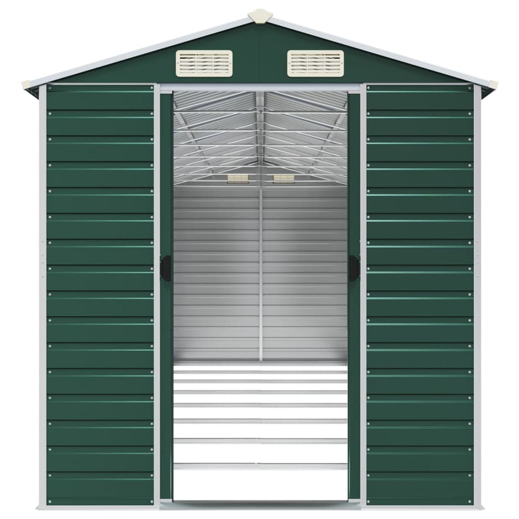 NNEVL Garden Shed Green 191x725x198 cm Galvanised Steel-4