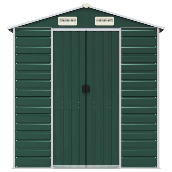 NNEVL Garden Shed Green 191x810x198 cm Galvanised Steel-3