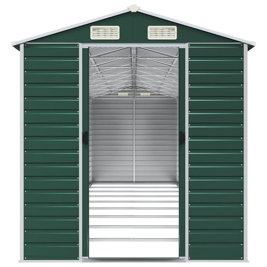 NNEVL Garden Shed Green 191x810x198 cm Galvanised Steel-4