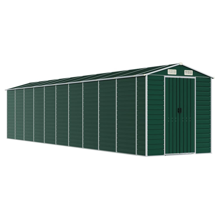 NNEVL Garden Shed Green 191x895x198 cm Galvanised Steel-1
