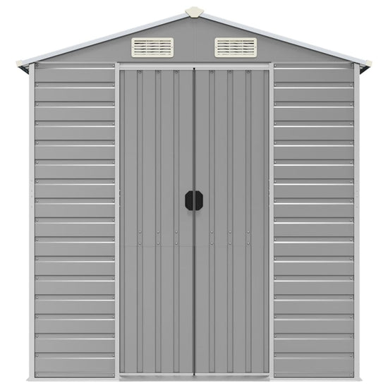 NNEVL Garden Shed Light Grey 191x300x198 cm Galvanised Steel-3