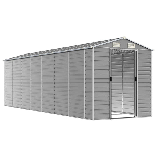 NNEVL Garden Shed Light Grey 191x640x198 cm Galvanised Steel-2