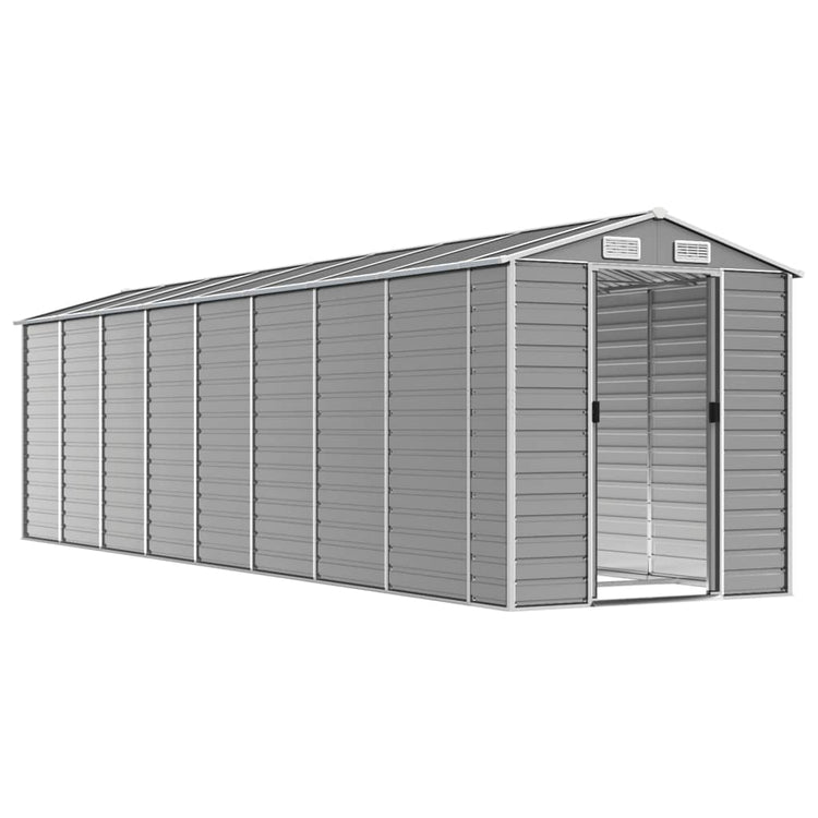 NNEVL Garden Shed Light Grey 191x725x198 cm Galvanised Steel-2