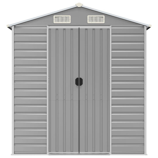 NNEVL Garden Shed Light Grey 191x895x198 cm Galvanised Steel-3