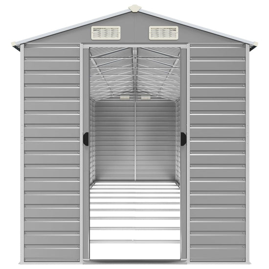 NNEVL Garden Shed Light Grey 191x895x198 cm Galvanised Steel-4