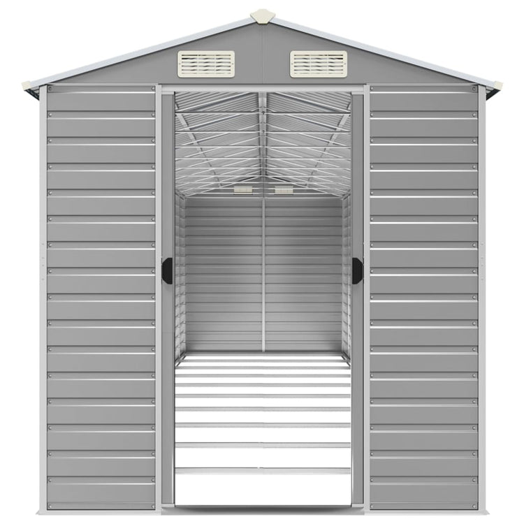 NNEVL Garden Shed Light Grey 191x895x198 cm Galvanised Steel-4