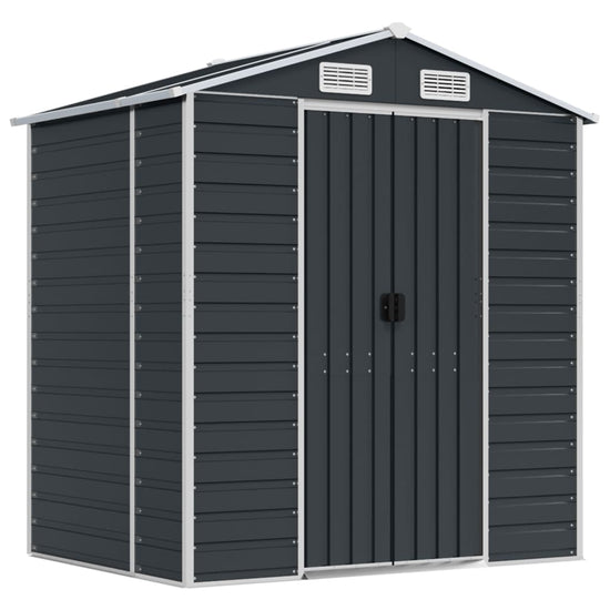 NNEVL Garden Shed Anthracite 191x130x198 cm Galvanised Steel-1