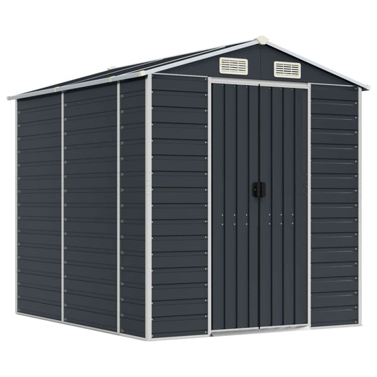 NNEVL Garden Shed Anthracite 191x215x198 cm Galvanised Steel-1