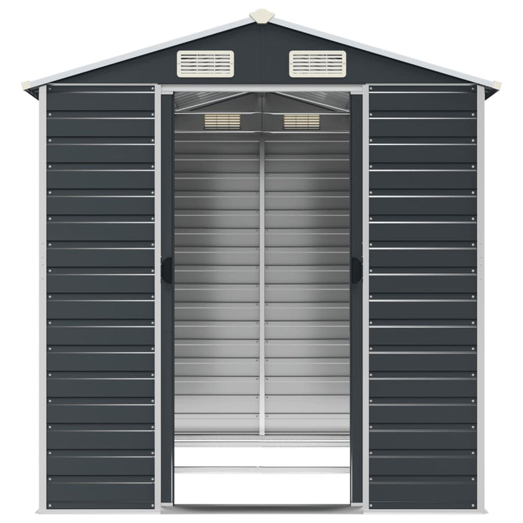 NNEVL Garden Shed Anthracite 191x215x198 cm Galvanised Steel-4