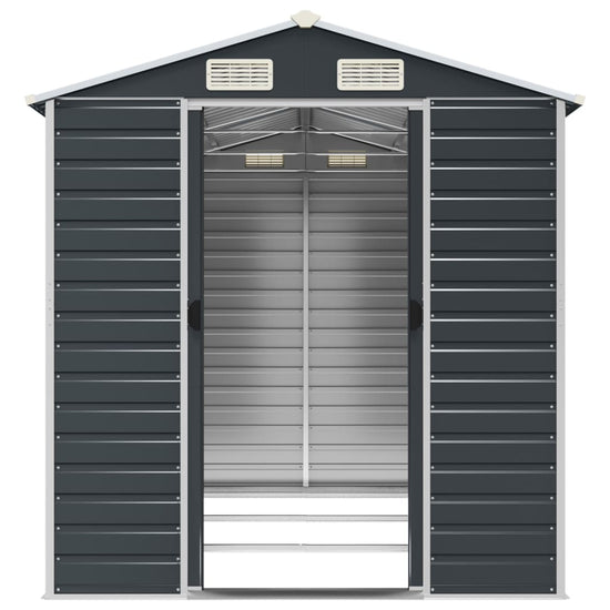 NNEVL Garden Shed Anthracite 191x300x198 cm Galvanised Steel-4