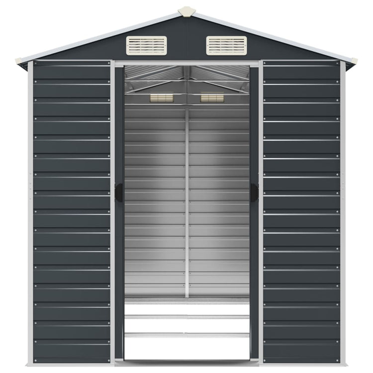 NNEVL Garden Shed Anthracite 191x300x198 cm Galvanised Steel-4