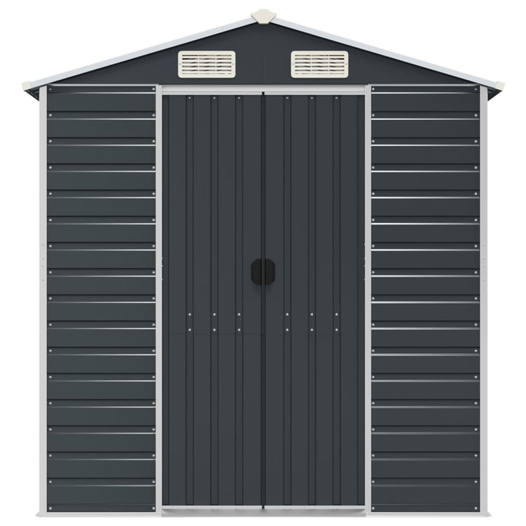 NNEVL Garden Shed Anthracite 191x555x198 cm Galvanised Steel-3
