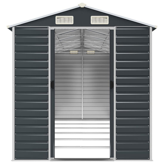 NNEVL Garden Shed Anthracite 191x555x198 cm Galvanised Steel-4