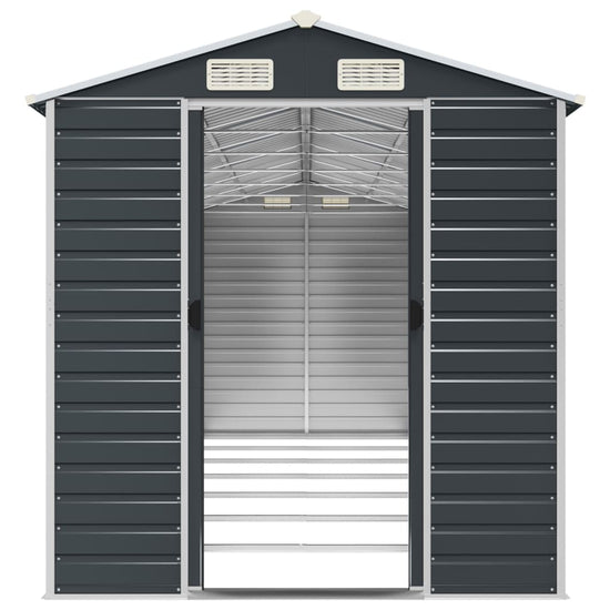 NNEVL Garden Shed Anthracite 191x640x198 cm Galvanised Steel-4