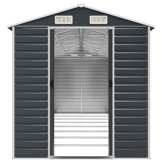 NNEVL Garden Shed Anthracite 191x725x198 cm Galvanised Steel-4