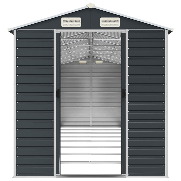 NNEVL Garden Shed Anthracite 191x725x198 cm Galvanised Steel-4