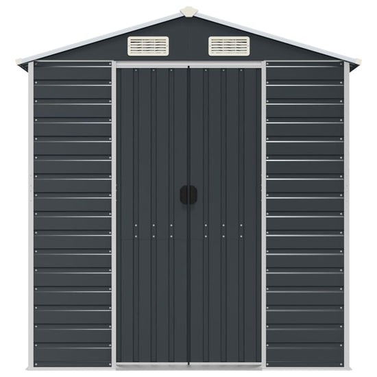 NNEVL Garden Shed Anthracite 191x810x198 cm Galvanised Steel-3