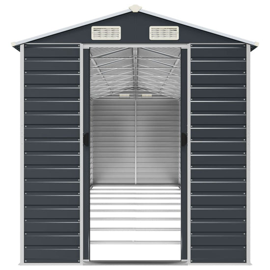 NNEVL Garden Shed Anthracite 191x810x198 cm Galvanised Steel-4
