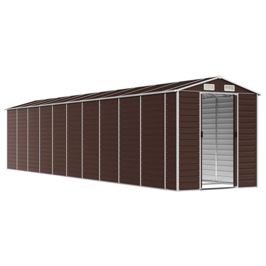 NNEVL Garden Shed Brown 191x895x198 cm Galvanised Steel-2