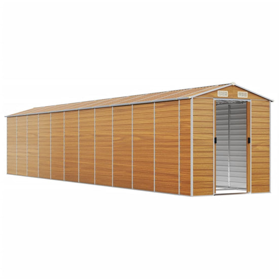 NNEVL Garden Shed Light Brown 191x980x198 cm Galvanised Steel-2