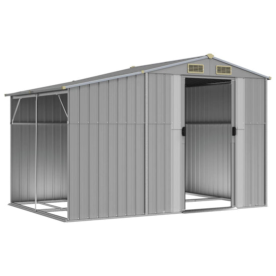 NNEVL Garden Shed Grey 277x192.5x179 cm Galvanised Steel-2