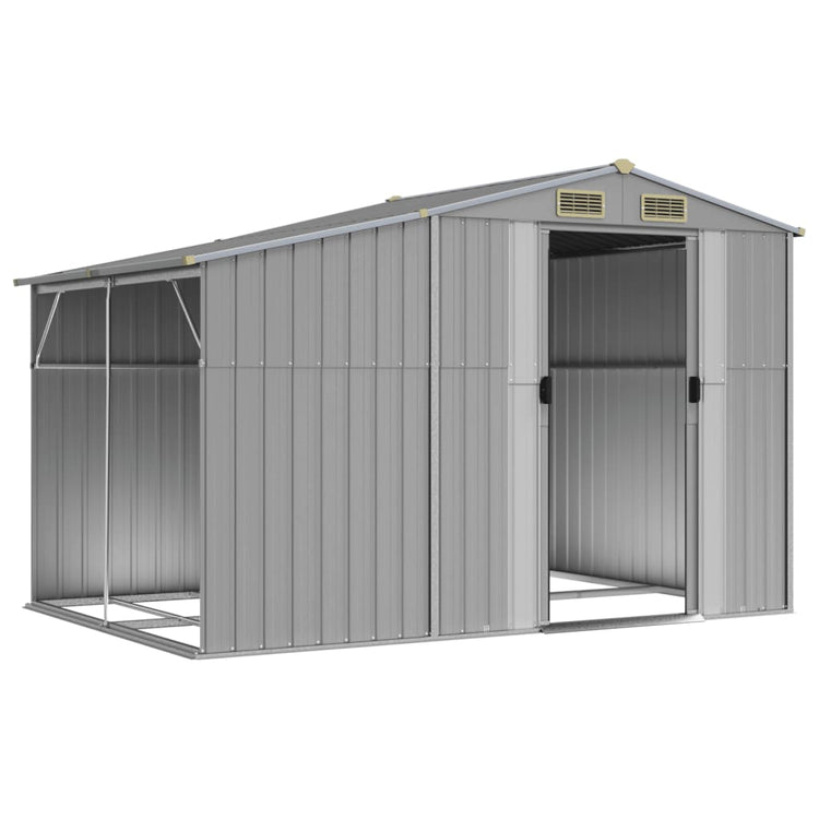 NNEVL Garden Shed Grey 277x192.5x179 cm Galvanised Steel-2