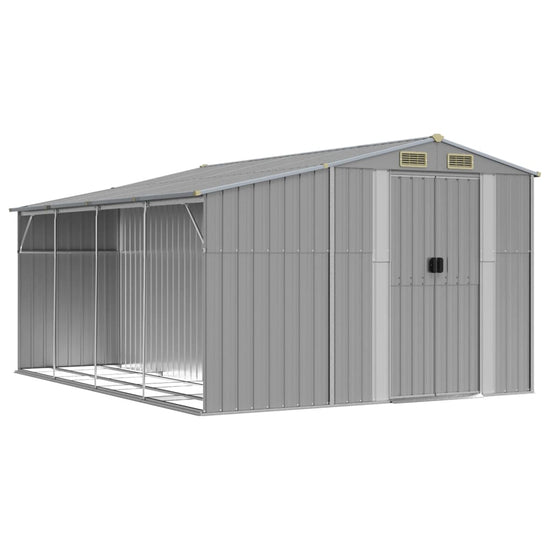 NNEVL Garden Shed Grey 277x365.5x179 cm Galvanised Steel-1