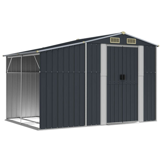 NNEVL Garden Shed Anthracite 277x192.5x179 cm Galvanised Steel-1
