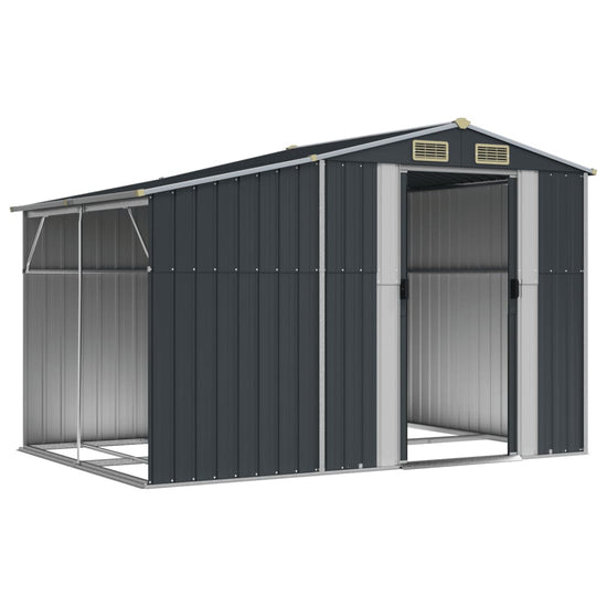 NNEVL Garden Shed Anthracite 277x192.5x179 cm Galvanised Steel-2