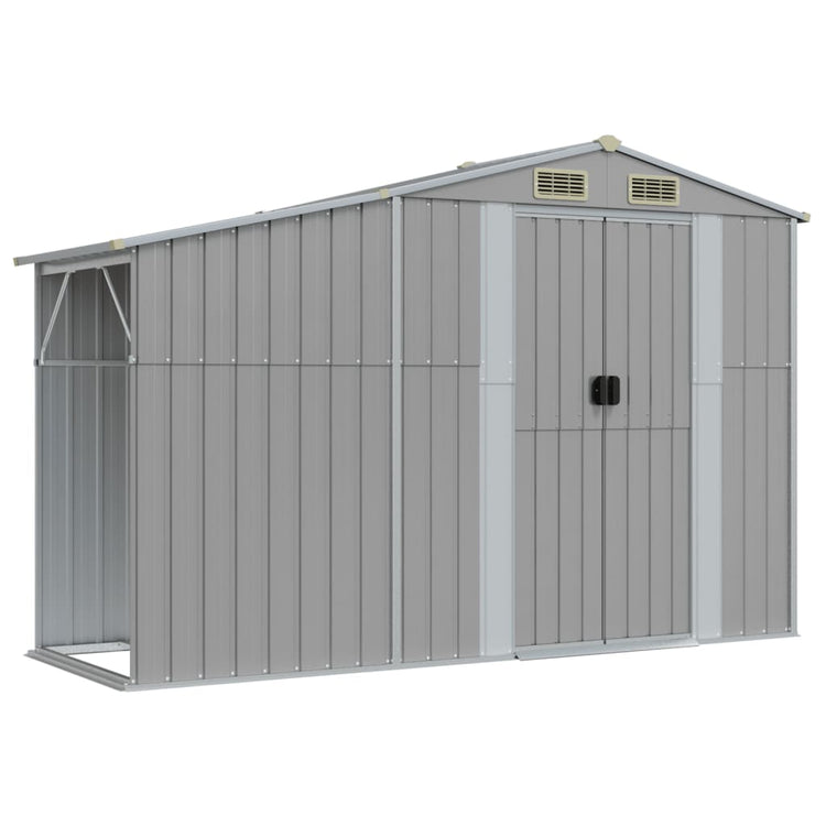 NNEVL Garden Shed Grey 277x93x179 cm Galvanised Steel-1