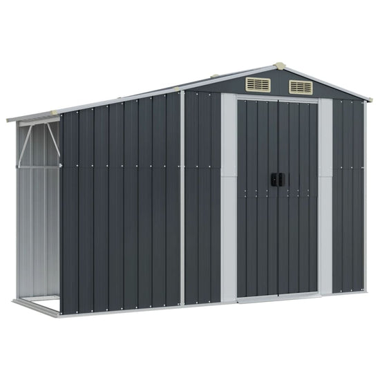 NNEVL Garden Shed Anthracite 277x93x179 cm Galvanised Steel-1