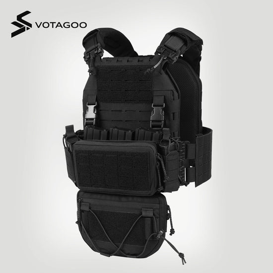 VOTAGOO® Adjustable Tactical Vest with Admin Drop Pouch-5
