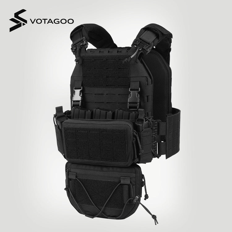 VOTAGOO® Adjustable Tactical Vest with Admin Drop Pouch-5