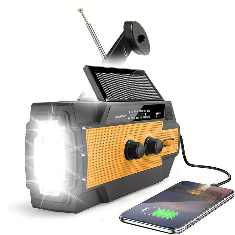 Portable Emergency Solar Radio with Flashlight-0