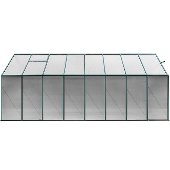 NNEDSZ Aluminium Greenhouse Polycarbonate Green House Garden Shed 5.1x2.44M-2