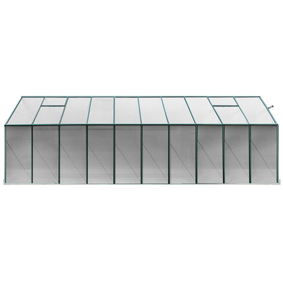 NNEDSZ Greenfingers Greenhouse 6.3x2.44x2.1M Aluminium Polycarbonate Green House Garden Shed-2