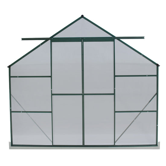 NNEDSZ Greenfingers Greenhouse 6.3x2.44x2.1M Aluminium Polycarbonate Green House Garden Shed-3