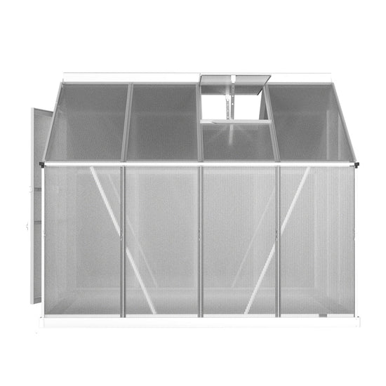 NNEDSZ Greenfingers Greenhouse Aluminium Green House Polycarbonate Garden Shed 2.4x1.9M-3