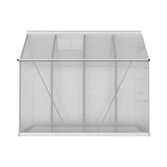 NNEDSZ Greenfingers Aluminium Greenhouse Green House Polycarbonate Garden Shed 2.4x2.5M-2