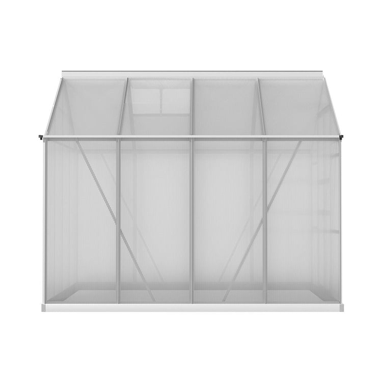 NNEDSZ Greenfingers Aluminium Greenhouse Green House Polycarbonate Garden Shed 2.4x2.5M-2